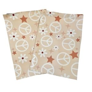 10 X13 Poly Mailers, Shipping Bags, Flat Mailers for Resellers, Boho Hippy Peace